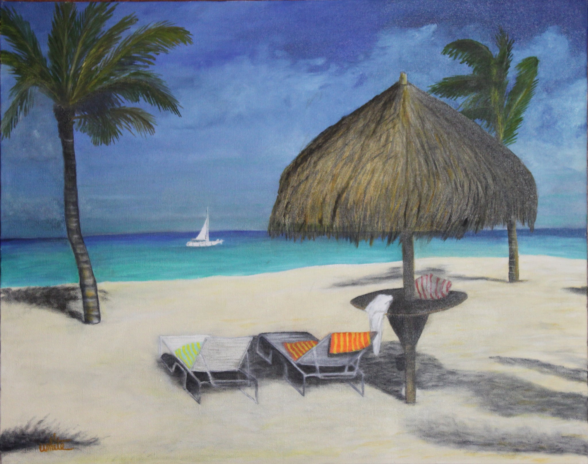 Aruba Manchebo Beach Giclee Canvas Print