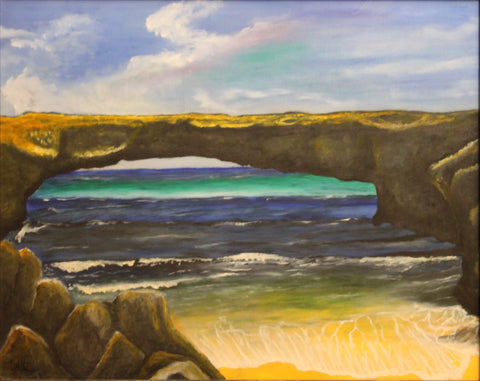 Aruba Natural Bridge Giclee Canvas Print