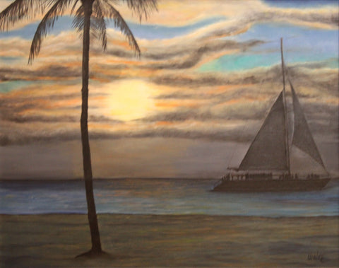 Aruba Night Cruise Giclee Canvas Print