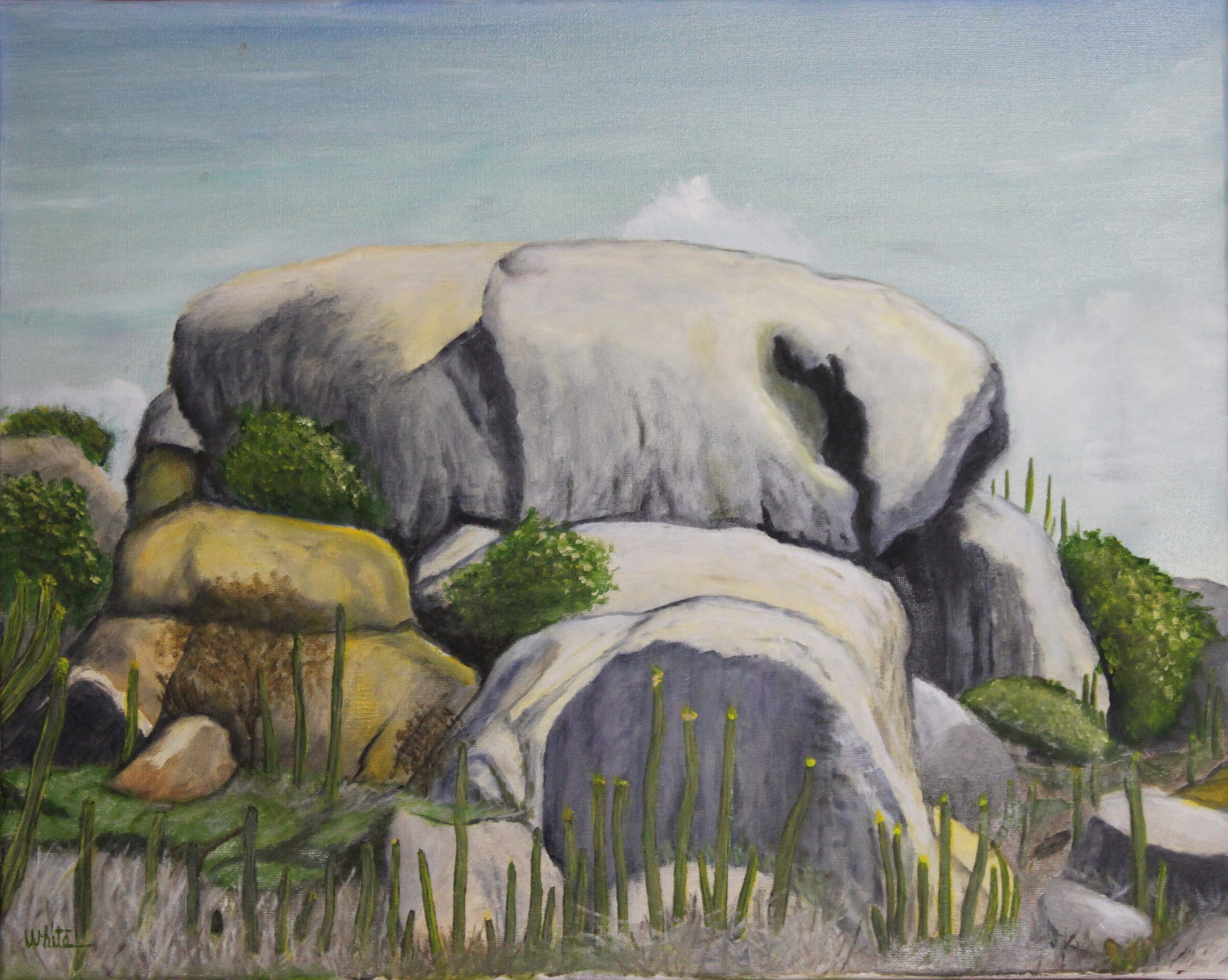 Aruba Sacred Rocks Giclee Canvas Print