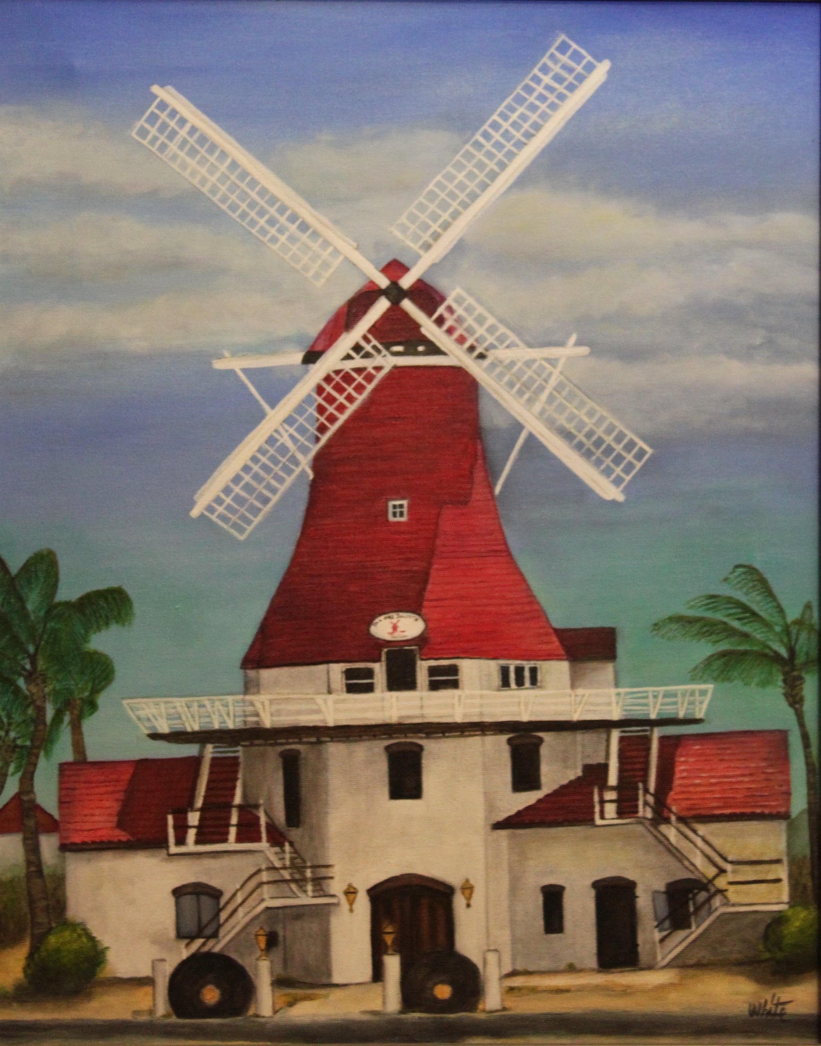 Aruba Windmill Giclee Canvas Print